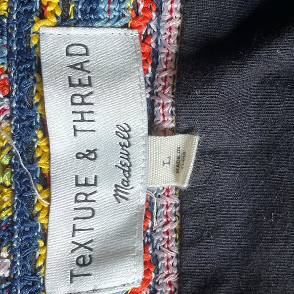 MADEWELL Rainbow Texture & Thread Crochet Stripe Tie Shoulder Tank - Picture 5 of 6